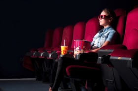 Girl in theater