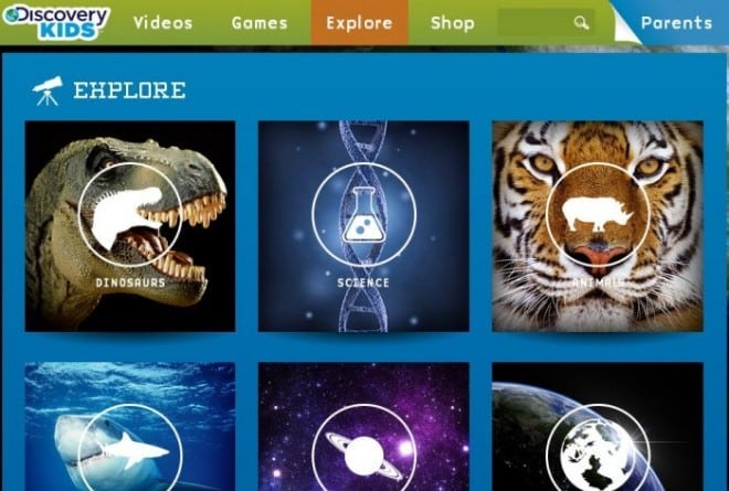 Discovery Kids website