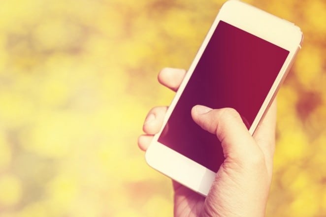 Yellow smartphone