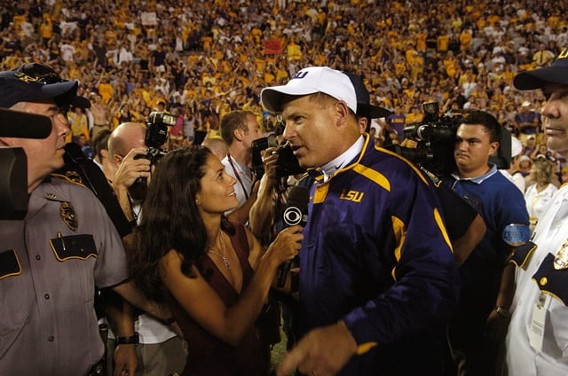 BATON ROUGE, LA-OCTOBER 6–Florida versus LSU in Baton Rouge, Louisiana on Saturday, October 5, 2007. LSU beat Florida 28-24. (Erik S. Lesser/CBS Photo)CBS. ©2007 CBS Broadcasting Inc. All Rights Reserved.