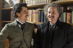  Johnny Flynn and Geoffrey Rush, who star as Albert Einstein (Dusan Martincek)