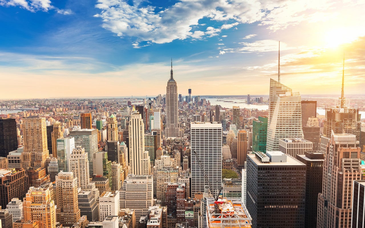 New York City Manhattan at sunset