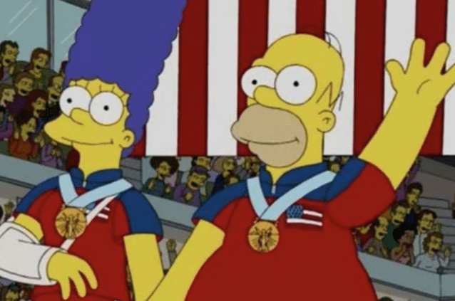 simpsons curling
