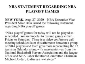 NBA Players opt to resume