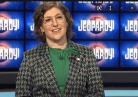 Mayim Bialik steps in (for now) for there-and-then-he's-not "Jeopardy!" host Mike Richards